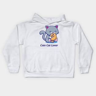 cute cat lover Kids Hoodie